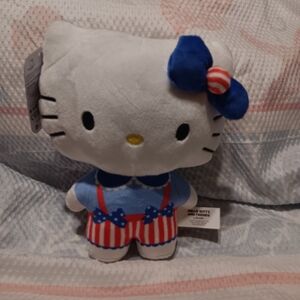 🪞Hello Kitty Plush in Blue and Red Stripes